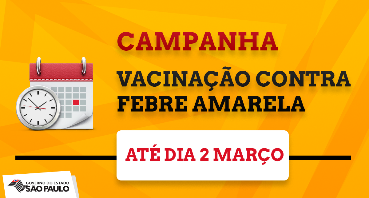 Prorrogada campanha de vacinação contra febre amarela em SP