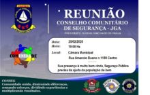 Reunião Ordinária do Conseg Jaguariúna acontece nesta quinta-feira (20), na Câmara