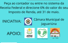 Câmara incentiva campanha de doação de Imposto de Renda para entidades beneficentes de Jaguariúna
